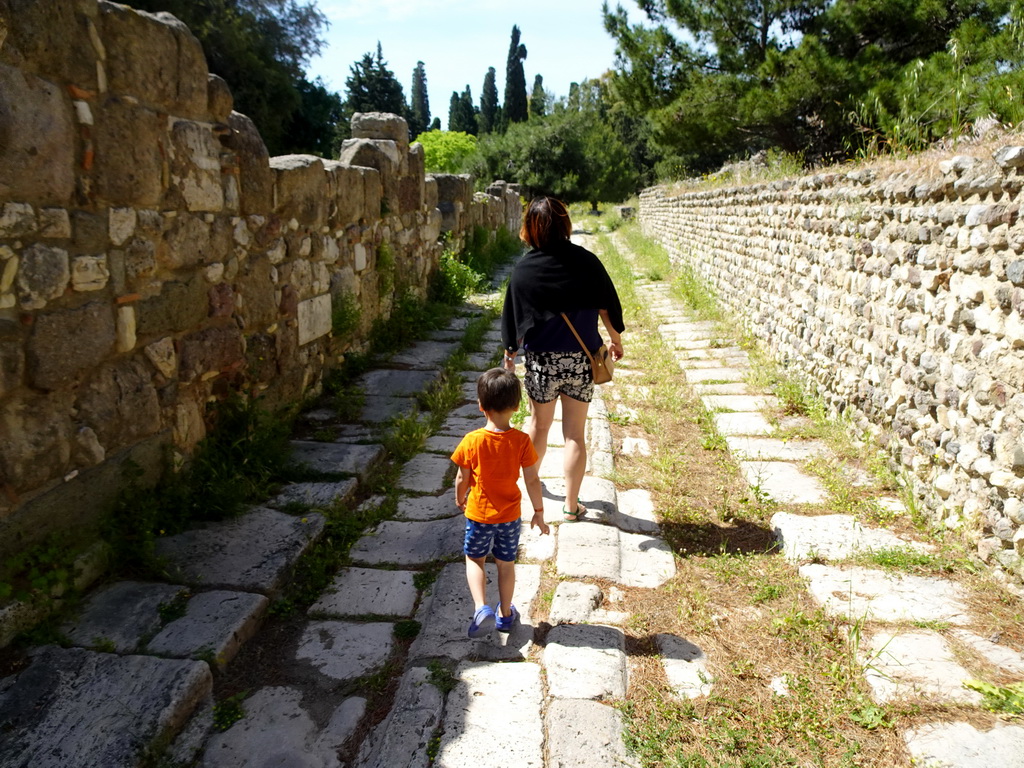 Miaomiao and Max on the Paved Road at the West Archaeological Site