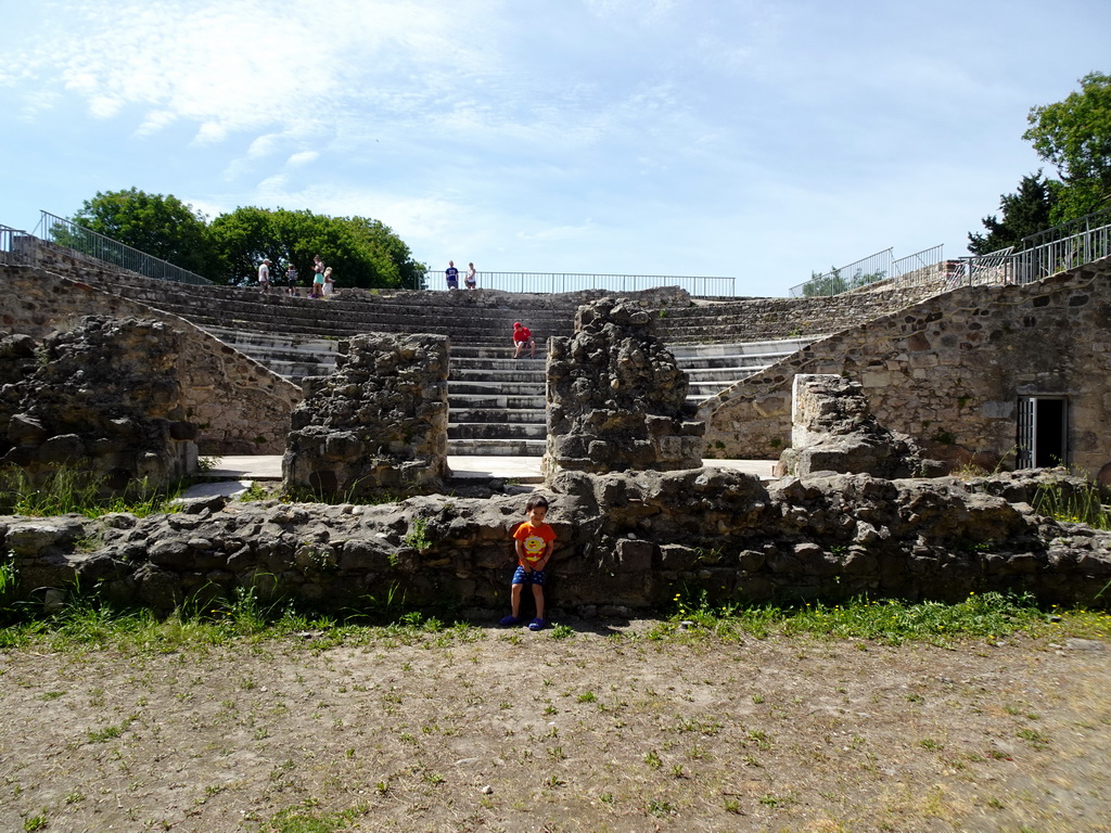 Max in front of the Roman Odeum