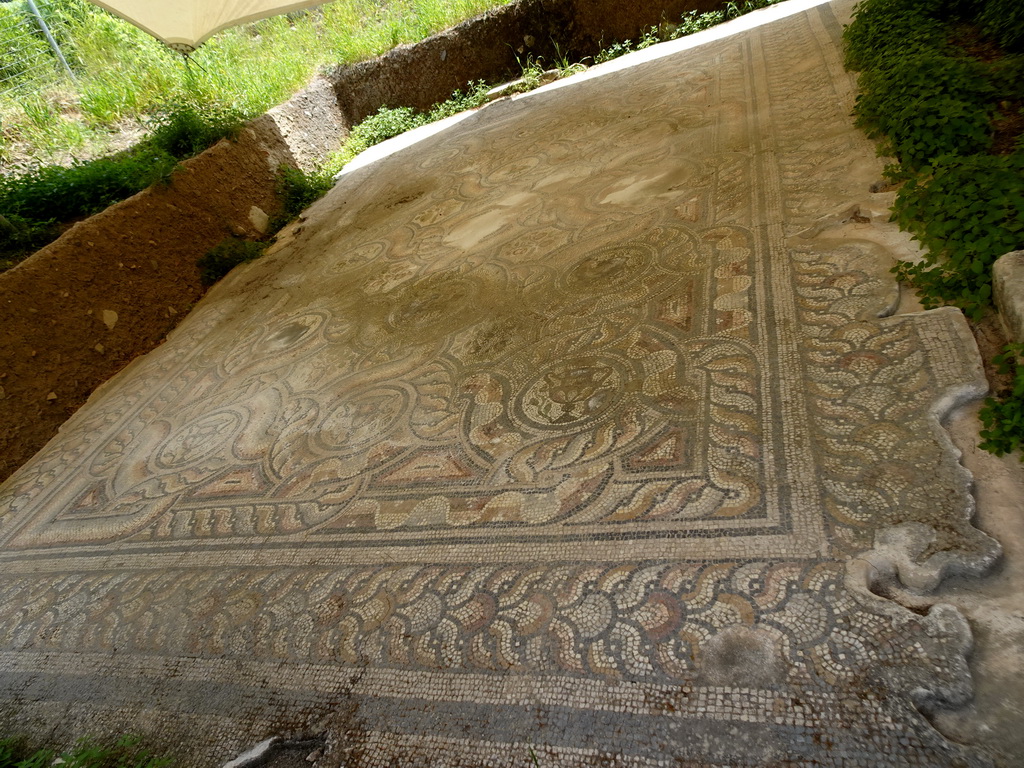 Mosaic on the east side of the Roman Odeum