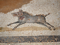 Pig mosaic at the north end of the West Archaeological Site