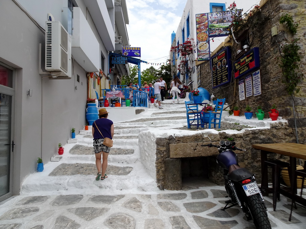 Miaomiao at the White Stairs of Kos at the Riga Fereou square