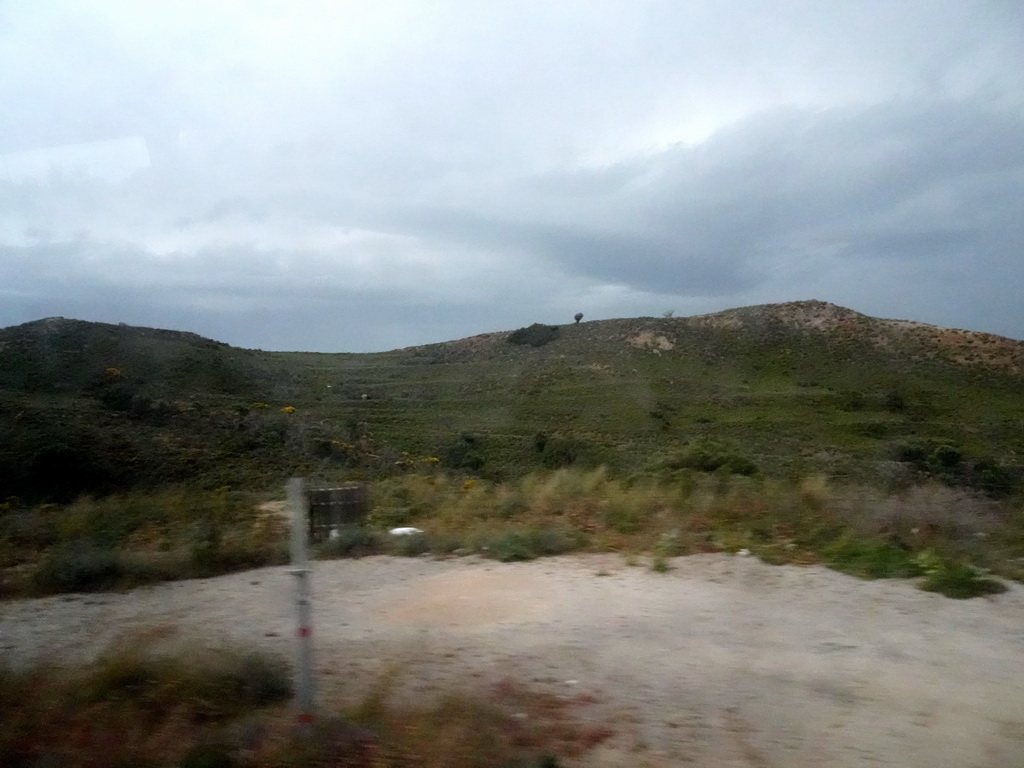 Hills northeast of the town of Irakleides, viewed from the bus from the Blue Lagoon Resort to Kos International Airport Hippocrates