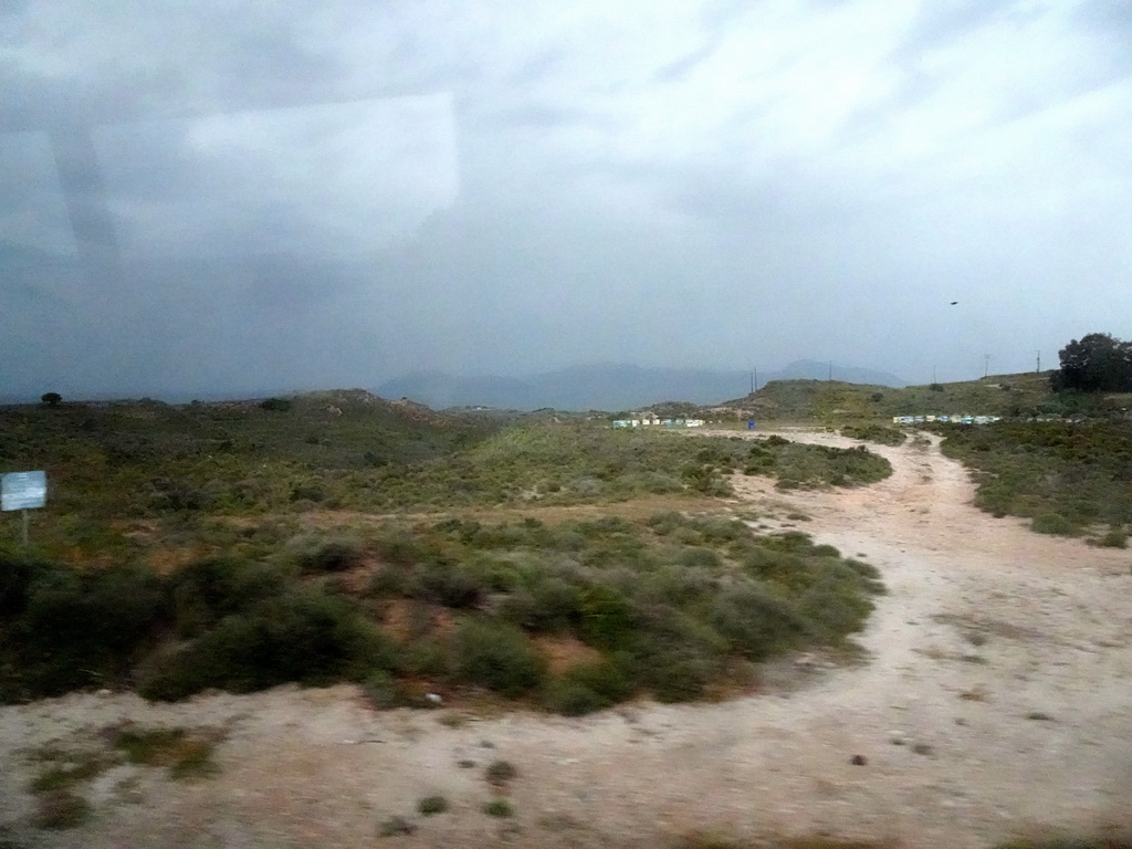 Hills northeast of the town of Irakleides, viewed from the bus from the Blue Lagoon Resort to Kos International Airport Hippocrates