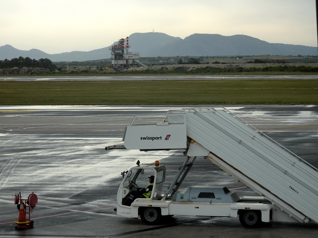 The landing strip of Kos International Airport Hippocrates, viewed from the Departures Hall