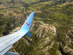 Hills near Kos International Airport Hippocrates, viewed from the airplane to Eindhoven