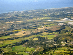 Kos International Airport Hippocrates and the town of Mastachari, viewed from the airplane to Eindhoven