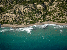 Beach at the southwest side of the island of Kos, viewed from the airplane to Eindhoven
