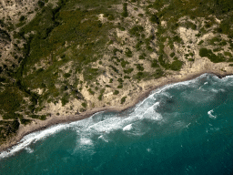 Beach at the southwest side of the island of Kos, viewed from the airplane to Eindhoven