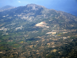 The southwest side of the island and Mount Dikeos, viewed from the airplane to Eindhoven
