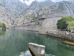 The Scurda river, the Kampana Tower, the northern city walls, the Church of St. Nicholas, the Church of Our Lady of Remedy and the Walls and the Fortress of St. John, viewed from the bridge over the Scurda river