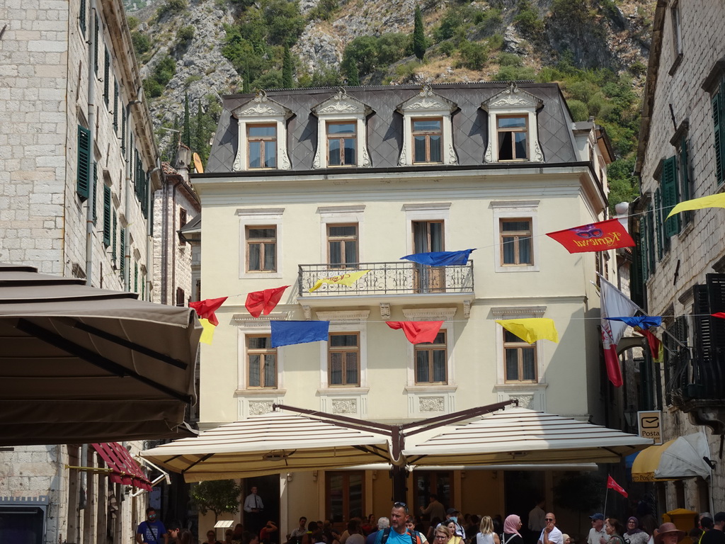 Front of the Hotel Vardar at the southeast side of the Square of the Arms