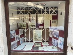 Drawings and papers at a window at the St. Tripun`s Square