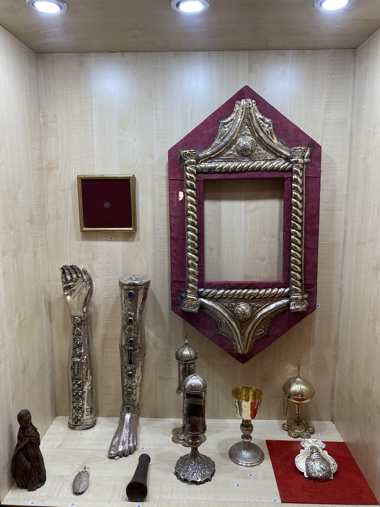 Relics at the museum at the upper floor of St. Tripun`s Cathedral