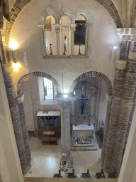 Nave and organ of St. Tripun`s Cathedral, viewed from the museum at the upper floor