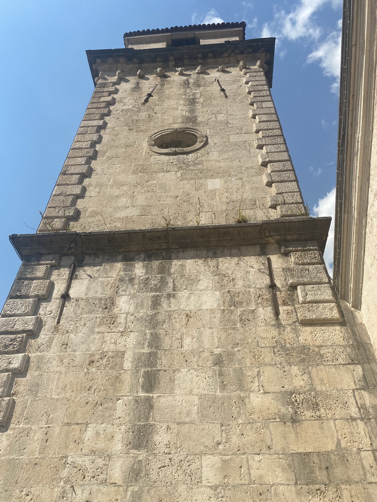 Tower of St. Tripun`s Cathedral, viewed from the balcony at the upper floor