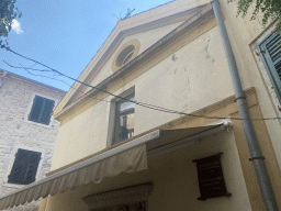 Facade of the Church of Holy Spirit Concert Hall at the alley between the Cinema Square and the St. Luka Square