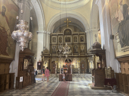 Nave, apse, altar and altarpiece of the Saint Nicholas Church