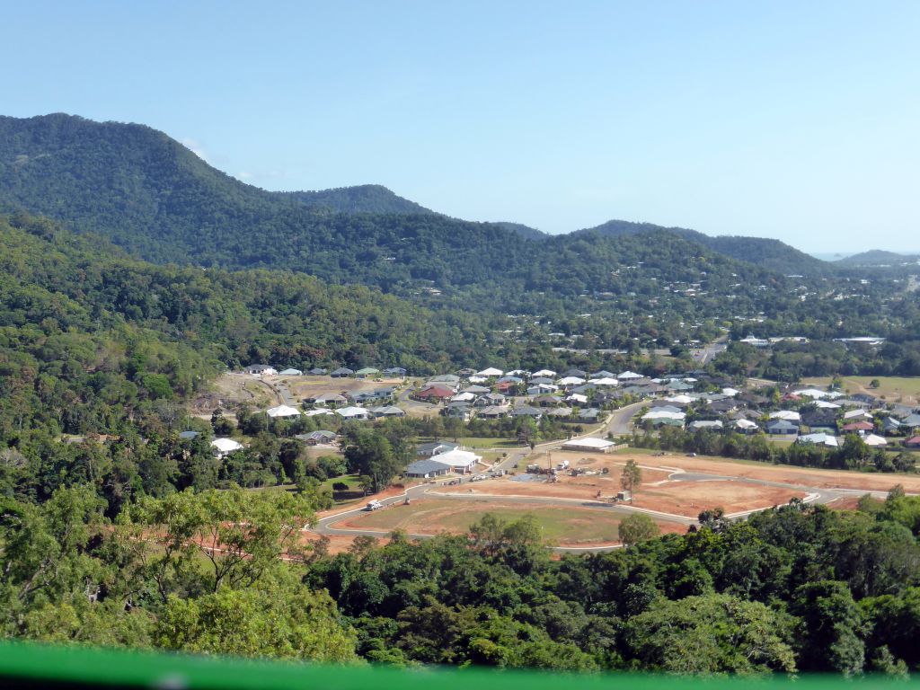 The town of Smithfield, viewed from the Skyrail Rainforest Cableway gondola