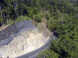 Kennedy Highway through the tropical rainforest west of Smithfield, viewed from the Skyrail Rainforest Cableway gondola