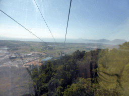 The Smithfield Skyrail Terminal and surroundings, viewed from the Skyrail Rainforest Cableway gondola