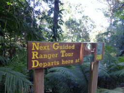 Sign of the Guided Ranger Tour at Red Peak Skyrail Station