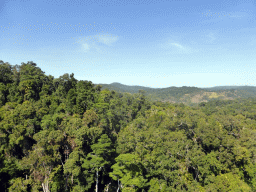 Rocks and tropical rainforest northwest of Red Peak Skyrail Station, viewed from the Skyrail Rainforest Cableway gondola