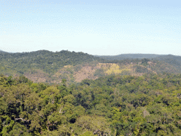 Rocks and tropical rainforest northwest of Red Peak Skyrail Station, viewed from the Skyrail Rainforest Cableway gondola