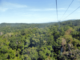 Tropical rainforest southeast of Barron Falls Skyrail Station, viewed from the Skyrail Rainforest Cableway gondola