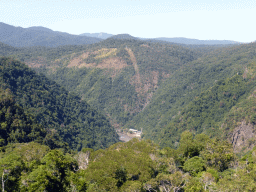 Lake at the top of the Barron Falls and surroundings, viewed from the Skyrail Rainforest Cableway gondola