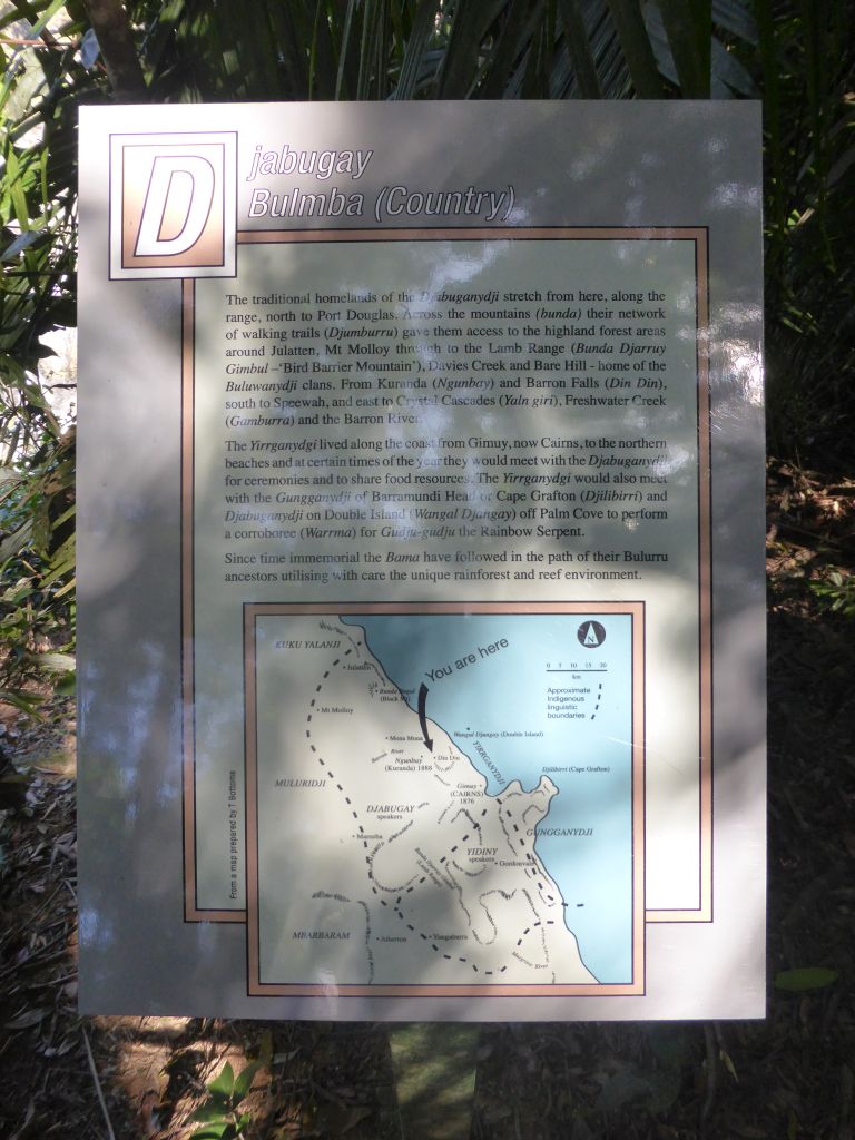 Information on the Djabugay country, at the Barron Falls Skyrail Station