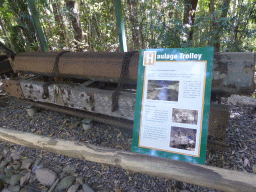 Haulage Trolley, with explanation, at the Barron Falls Skyrail Station