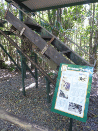 Personnel Trolley, with explanation, at the Barron Falls Skyrail Station