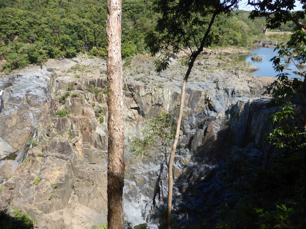 Lake at the top of the Barron Falls, viewed from the third viewpoint at the Barron Falls Skyrail Station