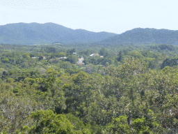 The town of Kuranda and tropical rainforest, viewed from the Skyrail Rainforest Cableway gondola