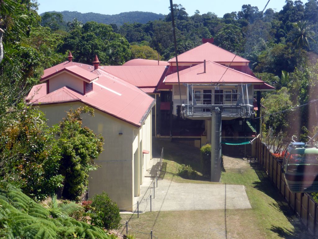 The Kuranda Skyrail Terminal, viewed from the Skyrail Rainforest Cableway gondola