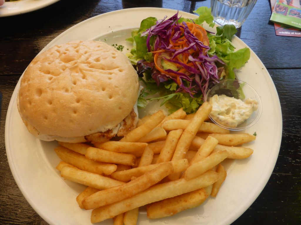 Burger at the Frogs Restaurant at the Heritage Markets