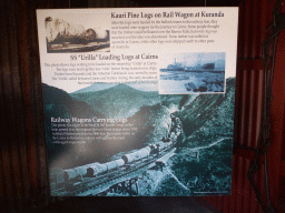 Information on Log Transport at the Pioneer Shed at the Kuranda Koala Gardens