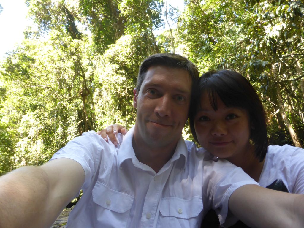 Tim and Miaomiao at the crossing of Jumrum Creek