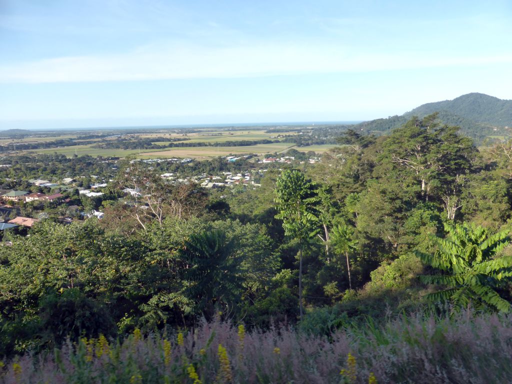 The town of Freshwater and Mount Whitfield, viewed from the Kuranda Scenic Railway train near the North Peak