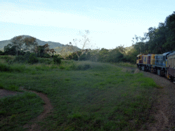 The Kuranda Scenic Railway train at the Horseshoe Bend