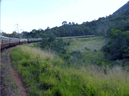 The Kuranda Scenic Railway train at the Horseshoe Bend