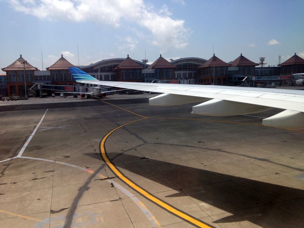 Ngurah Rai International Airport, viewed from the airplane from Melbourne