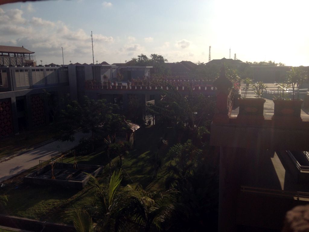 Garden in front of the Ngurah Rai International Airport, viewed from the roof