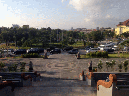 Staircase and roundabout at the north side of the Ngurah Rai International Airport