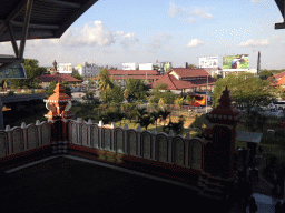 Buildings and the statue of I Gusti Ngurah Rai at the northeast side of the Ngurah Rai International Airport