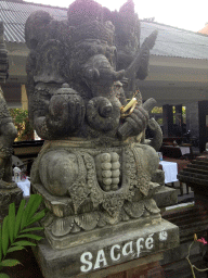 Hinduistic statue in front of the Green Garden Café at the Jalan Wana Segara street