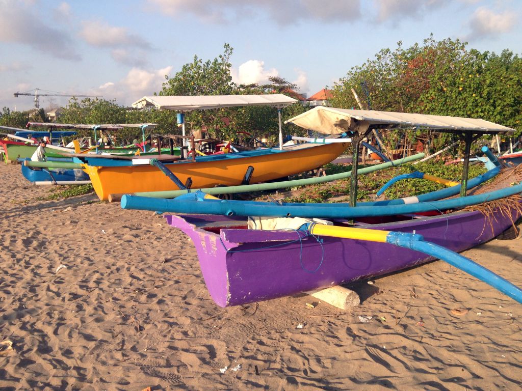 Boats at the Pantai Jerman beach