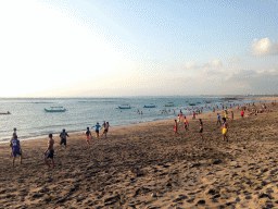 North side of the Pantai Jerman beach, with boats in the water