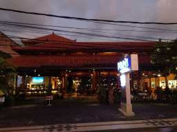 Front of the Febri`s Hotel at the Jalan Kartika street, at sunset