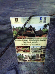 Information on the Taman Nusa Indonesian Culture Park at the Jalan Kartika street